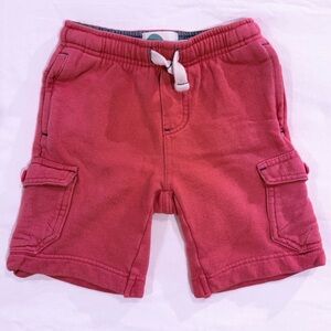 Mini Boden Jersey Cargo Shorts Boys 5 Y Cotton Summer Pull-Ons Drawstring Red